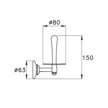Держатель запасного рулона туалетной бумаги Stella Italica , подвесной 1035 хром IT 10016 CR00