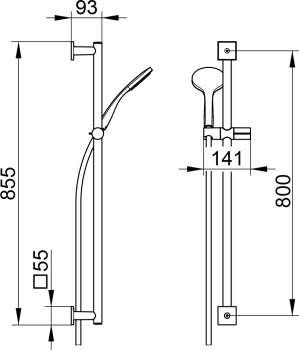Душевая лейка Keuco 59587010922 хром