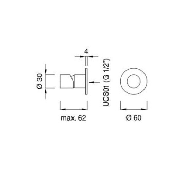 Смеситель для ванны CЕА Design Cartesio CAR 15 S сталь