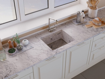 Мойка кухонная Omoikiri Kasen 53-26 INT GM воронёная сталь 4993496