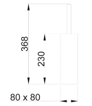 Ершик настенный Nofer квадратный из нержавеющей стали матовый 09074.S