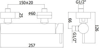 Смеситель для ванны с душем Paffoni Tilt TI022ST