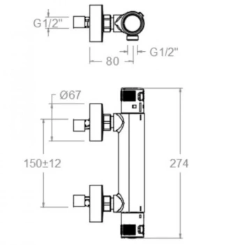 Смеситель термостатический Ramonsoler Termotech для душа 963402S