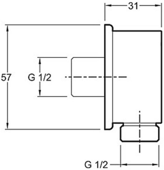 Шланговое подсоединение Jacob Delafon E75142-CP хром