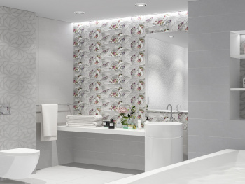 Керамическая плитка Eletto Ceramica Malwiya Grey Floris 24.2x70 см 506961101