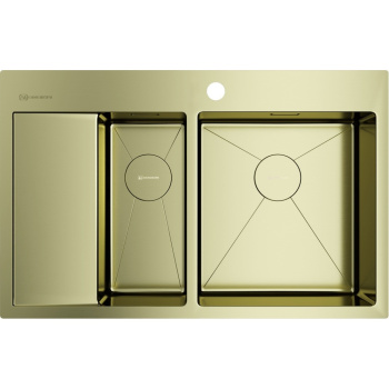 Мойка кухонная Omoikiri Akisame 78-2-LG-R светлое золото 4973088