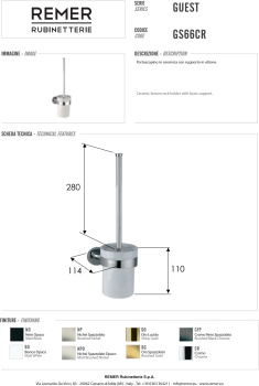 Ершик Remer Guest черный брашированный хром (CFP) GS66CFP