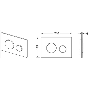 Клавиша смыва Tece Teceloop 9240658 черный