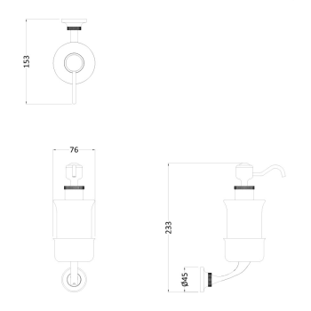 Дозатор для жидкого мыла Burlington Guild GU011G золото
