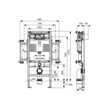 Инсталляция для  унитаза Tece Teceprofil 9300381