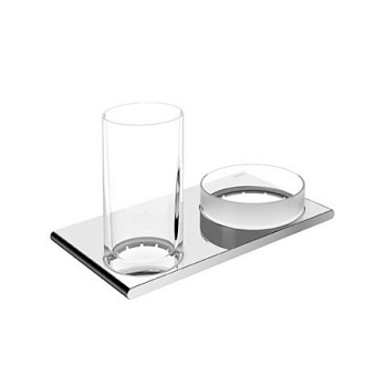 Держатель со стаканом и чашей для мелочей Keuco Edition 400 11554019000 хром
