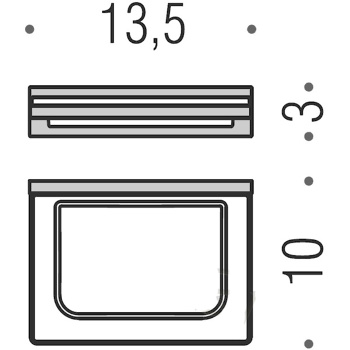 Мыльница подвесная Colombo Look белый матовый/матовое стекло B1601.BM-VAN