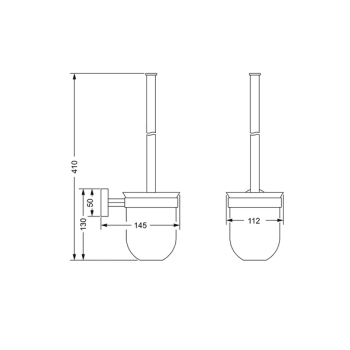 Щётка для ёршика Jorger Charleston Square 799.00.237.000 хром