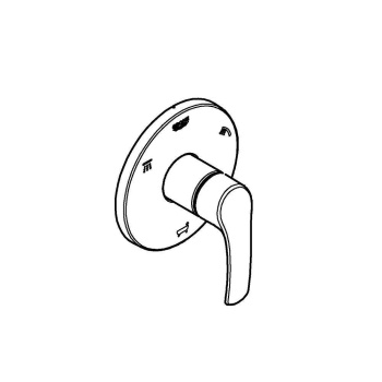 Внешняя часть переключателя GROHE Eurosmart New на 3 положения, хром 19972002