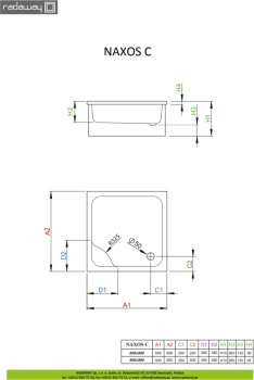 Душевой поддон Radaway Naxos C800 800 SNC8841-28