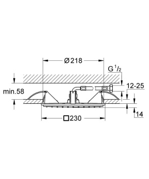 Верхний душ GROHE Rainshower Allure 230x230 мм, хром 27863000