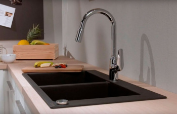 Смеситель для кухни hansgrohe Focus M42, 180, 2jet 71801000 с вытяжным душем