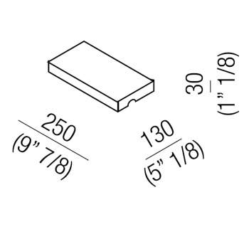 Полка Agape Vieques 13x25x3, настольная, iroko AVIE0556I