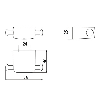 Двойной крючок Emco Trend,, хром 0278 001 00
