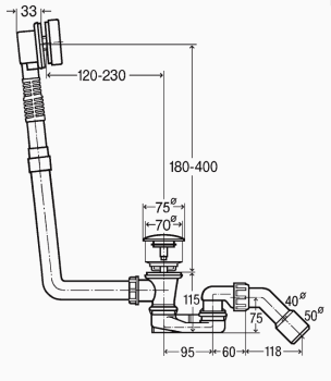 Слив-перелив Viega 572853 хром