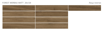Плитка STAROWOOD Forest Merbau 20x120 Matt м2