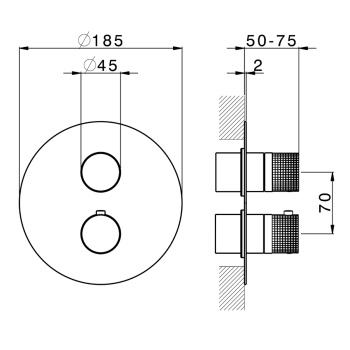 Смеситель термостатический Cisal X32 X1018100D1 сталь