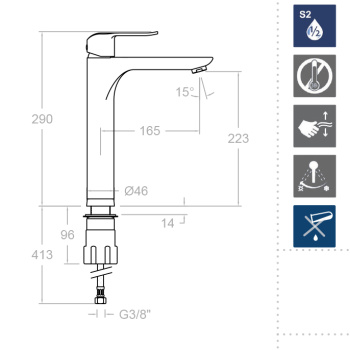 Смеситель для раковины Ramonsoler Ypsilon чаши plus 6410