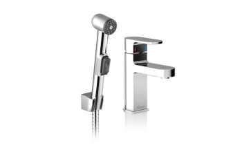 Смеситель для раковины Ravak Chrome Cr 112.00 X070092 с гигиеническим душем, хром
