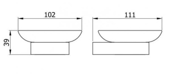 Мыльница Nofer Corinto черная 16925.N
