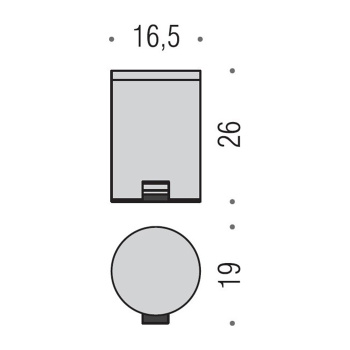 Ведро для мусора Colombo Hotel Collection 3л с крышкой и педалью, нержавеющая сталь B9962.IL
