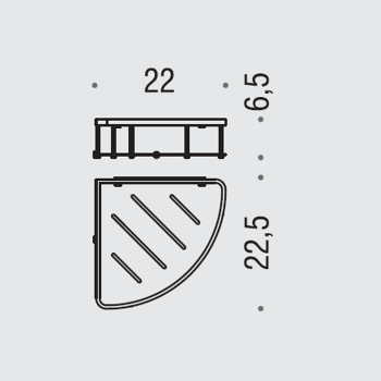 Полочка угловая Colombo Angolari хром B9642.CR