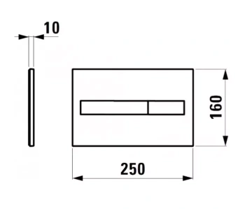 Кнопка смыва Laufen Lis AW1 8.9566.1.004.000.1 хром