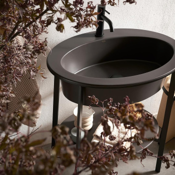 Раковина встраиваемая Cielo I Catini Catino Oval CALAO BR 70 см серый