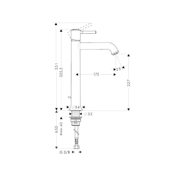 Смеситель для раковины Hansgrohe Talis Classic 14116000 хром