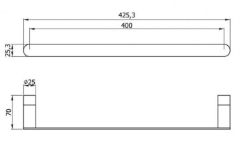 Держатель для полотенец Nofer Verona матовый 400 мм 16870.40.S