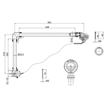 Слив-перелив для ванны Burlington W4 BNKL никель