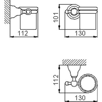 Стакан подвесной керамический Cisal Arcana белый/хром AR09050021