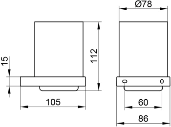 Стакан Keuco Edition 90 19150019000 хром