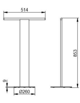 Напольный полотенцедержатель Keuco 4987370101 черный\хром