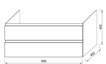 Тумба под раковину Jacob Delafon Madeleine EB1318-J53 черная