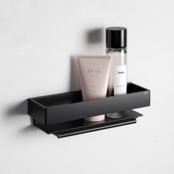 Корзинка для душа Keuco Edition 11 11159370000 с стеклоочистителем, черный матовый