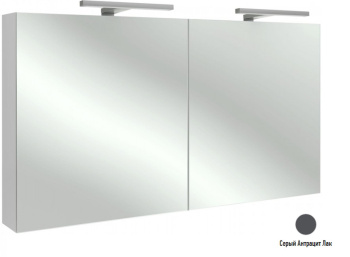 Зеркало-шкаф Jacob Delafon Reve EB798RU-442 серый антрацит лак