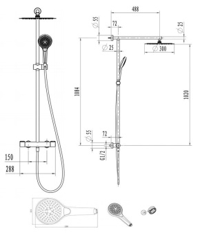 Душевая стойка Villeroy&Boch Embrace PLUS TVS1083000161