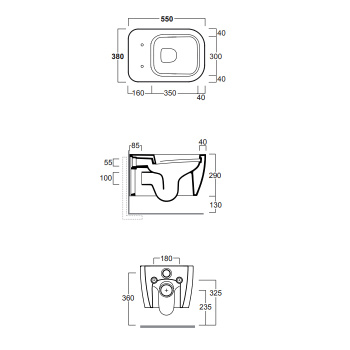 Унитаз подвесной безободковый Simas Henges HE18bi matt белый матовый