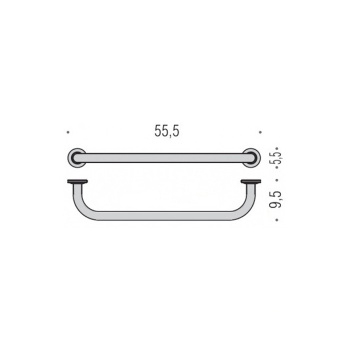 Поручень для ванны Colombo Units 55см хром B9721.CR
