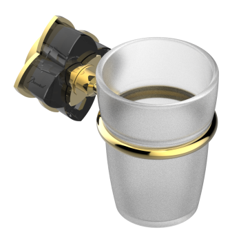 Стакан THG Petale De Cristal Noir U6D-F01-536 полированное золото