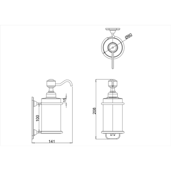 Дозатор для жидкого мыла Burlington A19 CHR хром/белый
