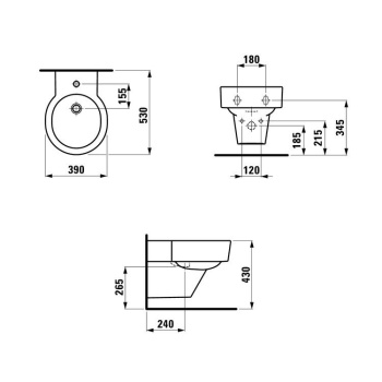 Подвесное биде Laufen Val 8.3028.1.000.302.1