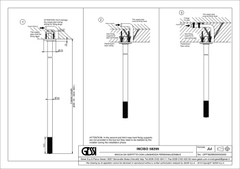 Излив потолочный Gessi Inciso 58299.299 Matte Black