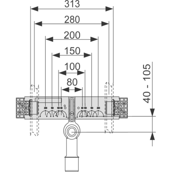 Установочный комплект для подключения раковины Tece Teceprofil 9020033